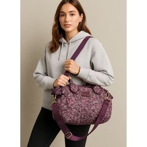 Marc By Marc Jacobs Shoulder Handbag Purple Abstract Print Crossbody Tote